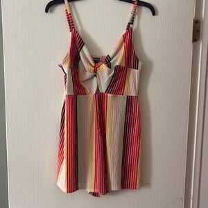 Striped Multicolor Sleeveless romper